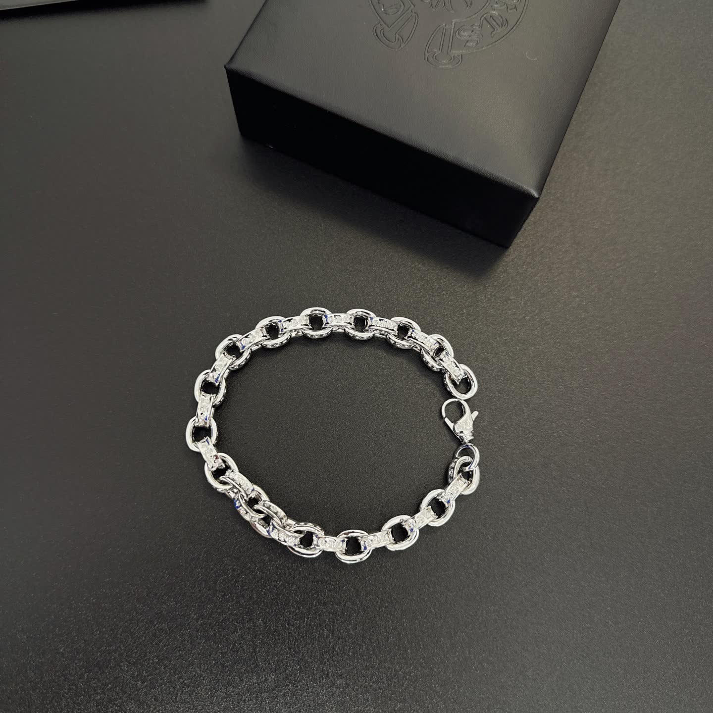 Chrome Hearts Chromatic Heart Silver Bracelet